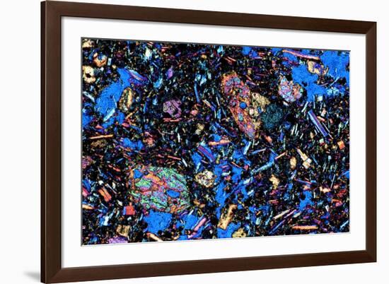 Basalt, Thin Section, Polarised LM-PASIEKA-Framed Photographic Print