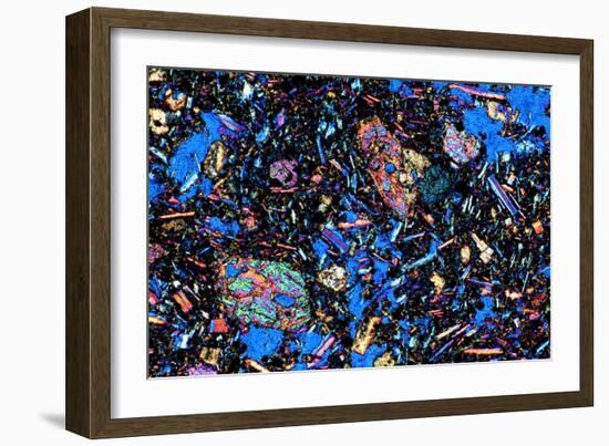 Basalt, Thin Section, Polarised LM-PASIEKA-Framed Photographic Print