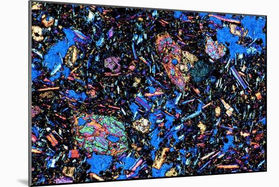 Basalt, Thin Section, Polarised LM-PASIEKA-Mounted Photographic Print