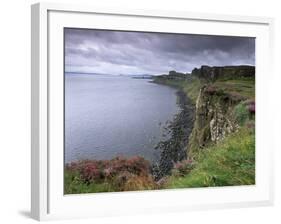 Basaltic Cliffs Dominating Raasay Sound, Trotternish, Isle of Skye, Inner Hebrides, Scotland-Patrick Dieudonne-Framed Photographic Print