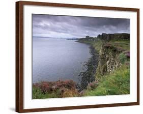 Basaltic Cliffs Dominating Raasay Sound, Trotternish, Isle of Skye, Inner Hebrides, Scotland-Patrick Dieudonne-Framed Photographic Print