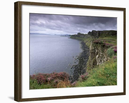 Basaltic Cliffs Dominating Raasay Sound, Trotternish, Isle of Skye, Inner Hebrides, Scotland-Patrick Dieudonne-Framed Photographic Print