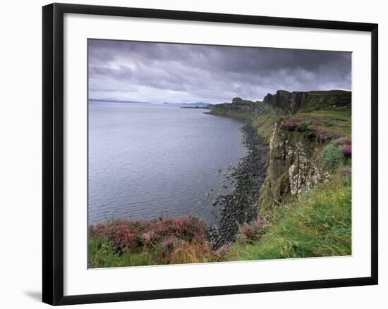 Basaltic Cliffs Dominating Raasay Sound, Trotternish, Isle of Skye, Inner Hebrides, Scotland-Patrick Dieudonne-Framed Photographic Print