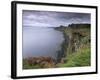 Basaltic Cliffs Dominating Raasay Sound, Trotternish, Isle of Skye, Inner Hebrides, Scotland-Patrick Dieudonne-Framed Photographic Print
