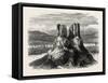 Basaltic Pinnacles on the Columbia River, USA, 1870s-null-Framed Stretched Canvas