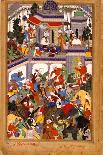 Akbar Visits the Shrine of Khwajah Mu'In Ad-Din Chishti at Ajmer, Ca 1590-Basawan-Framed Giclee Print