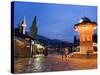 Bascarsija, Old Turkish Quarter and Sebilj Fountain-Christian Kober-Stretched Canvas