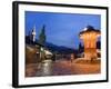 Bascarsija, Old Turkish Quarter and Sebilj Fountain-Christian Kober-Framed Photographic Print