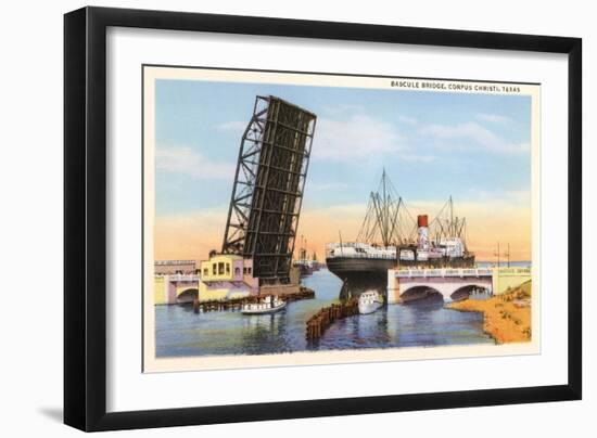 Bascule Bridge, Corpus Christi, Texas-null-Framed Art Print