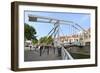 Bascule Bridge (Draw Bridge) and Houses in the Port of Enkhuizen, North Holland, Netherlands-Peter Richardson-Framed Photographic Print