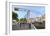 Bascule Bridge (Draw Bridge) and Houses in the Port of Enkhuizen, North Holland, Netherlands-Peter Richardson-Framed Photographic Print