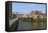 Bascule Bridge (Draw Bridge) and Houses in the Port of Enkhuizen, North Holland, Netherlands-Peter Richardson-Framed Stretched Canvas