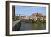 Bascule Bridge (Draw Bridge) and Houses in the Port of Enkhuizen, North Holland, Netherlands-Peter Richardson-Framed Photographic Print