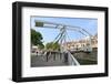 Bascule Bridge (Draw Bridge) and Houses in the Port of Enkhuizen, North Holland, Netherlands-Peter Richardson-Framed Premium Photographic Print