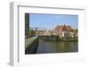 Bascule Bridge (Draw Bridge) and Houses in the Port of Enkhuizen, North Holland, Netherlands-Peter Richardson-Framed Premium Photographic Print