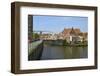 Bascule Bridge (Draw Bridge) and Houses in the Port of Enkhuizen, North Holland, Netherlands-Peter Richardson-Framed Photographic Print