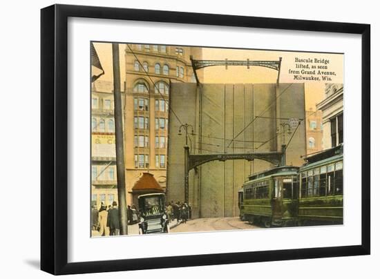 Bascule Bridge, Grand Avenue, Milwaukee, Wisconsin-null-Framed Art Print