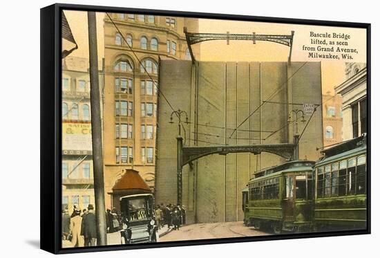 Bascule Bridge, Grand Avenue, Milwaukee, Wisconsin-null-Framed Stretched Canvas