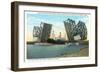Bascule Bridge, San Pedro, California-null-Framed Art Print