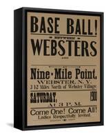 Base Ball Between Websters, 1900 Baseball Poster-null-Framed Stretched Canvas