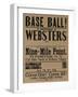 Base Ball Between Websters, 1900 Baseball Poster-null-Framed Giclee Print