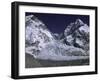 Base Camp and Khumbu Ice Fall-Michael Brown-Framed Premium Photographic Print