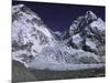 Base Camp and Khumbu Ice Fall-Michael Brown-Mounted Premium Photographic Print