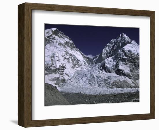 Base Camp and Khumbu Ice Fall-Michael Brown-Framed Photographic Print