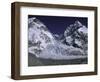 Base Camp and Khumbu Ice Fall-Michael Brown-Framed Photographic Print