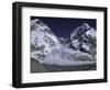 Base Camp and Khumbu Ice Fall-Michael Brown-Framed Photographic Print