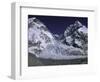Base Camp and Khumbu Ice Fall-Michael Brown-Framed Photographic Print