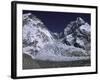 Base Camp and Khumbu Ice Fall-Michael Brown-Framed Photographic Print