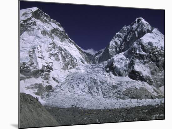 Base Camp and Khumbu Ice Fall-Michael Brown-Mounted Photographic Print