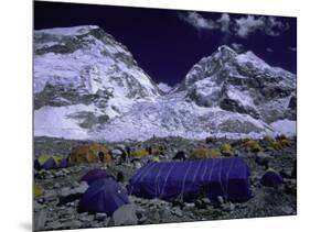 Base Camp at Lhotse, Southside of Everest, Nepal-Michael Brown-Mounted Premium Photographic Print