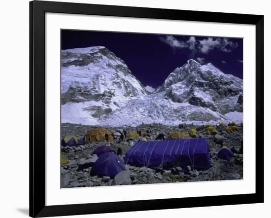 Base Camp at Lhotse, Southside of Everest, Nepal-Michael Brown-Framed Photographic Print