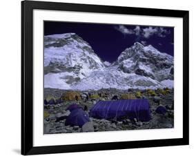 Base Camp at Lhotse, Southside of Everest, Nepal-Michael Brown-Framed Photographic Print