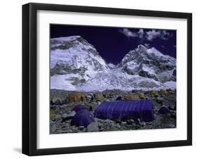 Base Camp at Lhotse, Southside of Everest, Nepal-Michael Brown-Framed Photographic Print