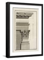 Base, Capital and Entablature of the Pilaster, 1753-Giovanni Battista Borra-Framed Giclee Print