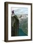 BASE Jump off a Cliff.-Vitalii Nesterchuk-Framed Photographic Print