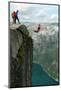 BASE Jump off a Cliff.-Vitalii Nesterchuk-Mounted Photographic Print