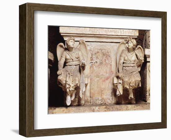 Base of the Urn of Arunte, Hypogeum of the Volumnus Family in Ponte San Giovanni, Perugia-null-Framed Giclee Print