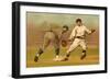 Base Runner Tagging Up-null-Framed Art Print