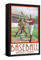 Baseball America-Edward M. Fielding-Framed Stretched Canvas