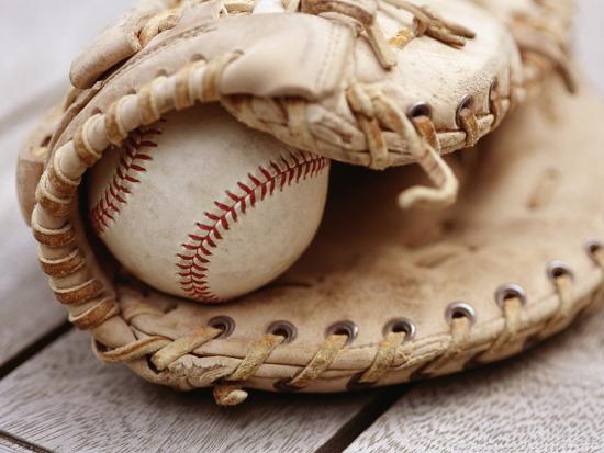 ‘Baseball and Glove’ Photographic Print | AllPosters.com