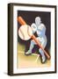 Baseball, Bat, Catcher-null-Framed Art Print