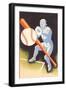 Baseball, Bat, Catcher-null-Framed Art Print