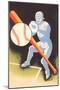 Baseball, Bat, Catcher-null-Mounted Art Print