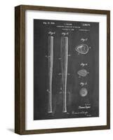 Baseball Bat Patent 1938-null-Framed Art Print