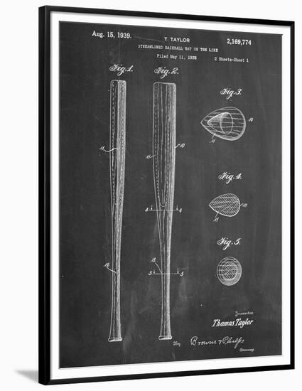 Baseball Bat Patent 1938-null-Framed Premium Giclee Print