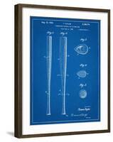 Baseball Bat Patent 1938-null-Framed Art Print